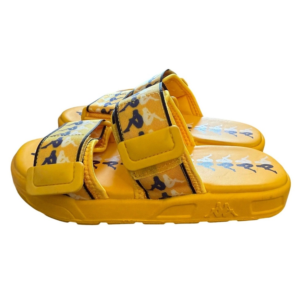 NEW! $75 Kappa 222 Banda Aster 3 in Yellow-Violet-White Slide Sandals EU36